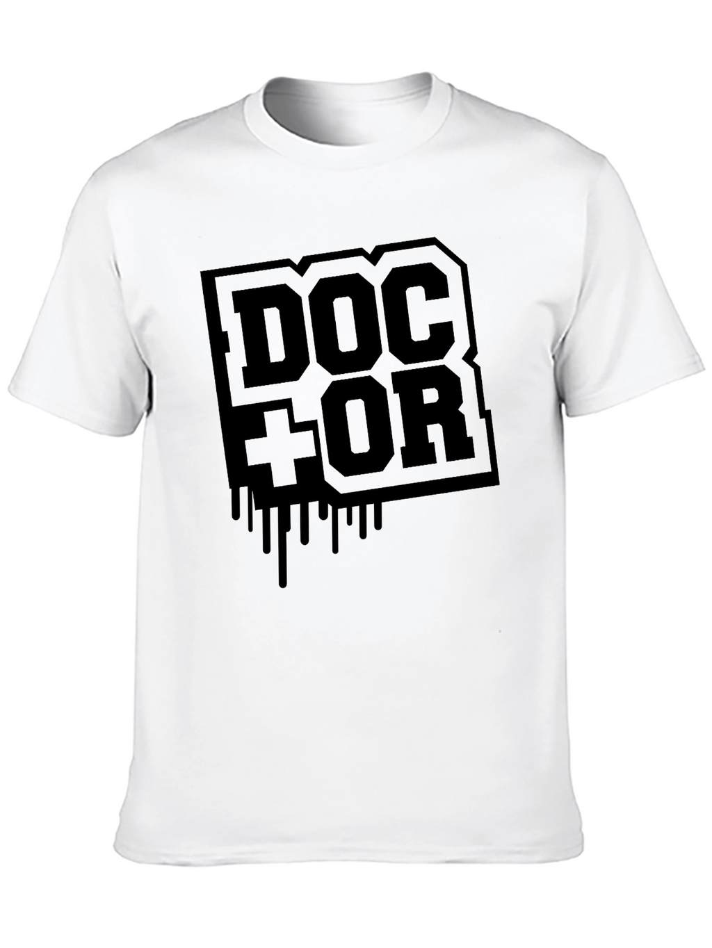 Doctor Graphic Print Black T-Shirt