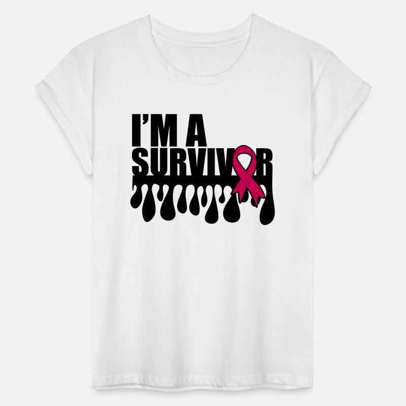 "I'm a survivor" - Breast Cancer, Pink ribbon