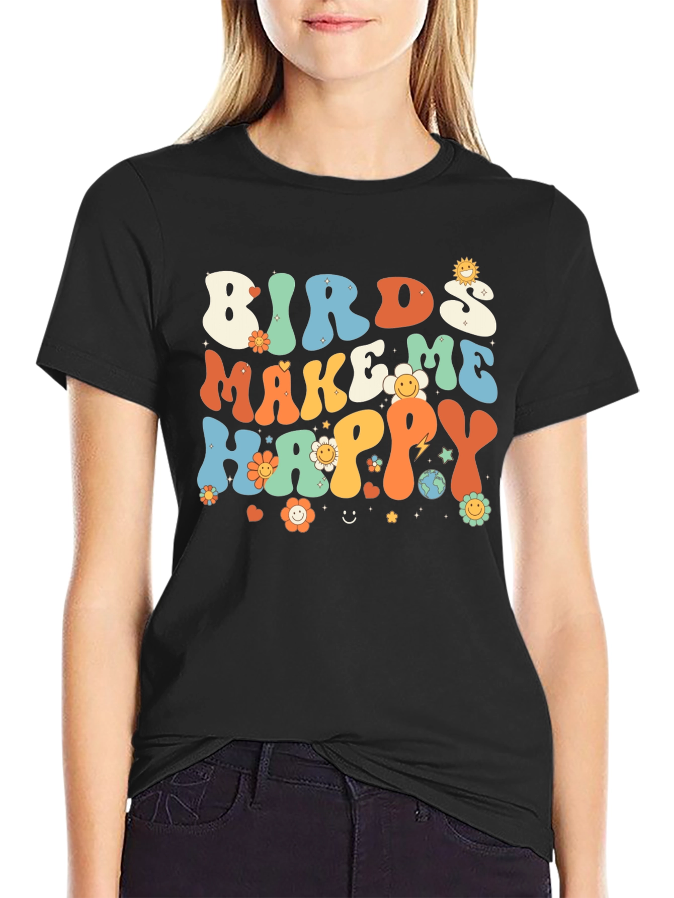 Birds Make Me Happy Graphic Tee