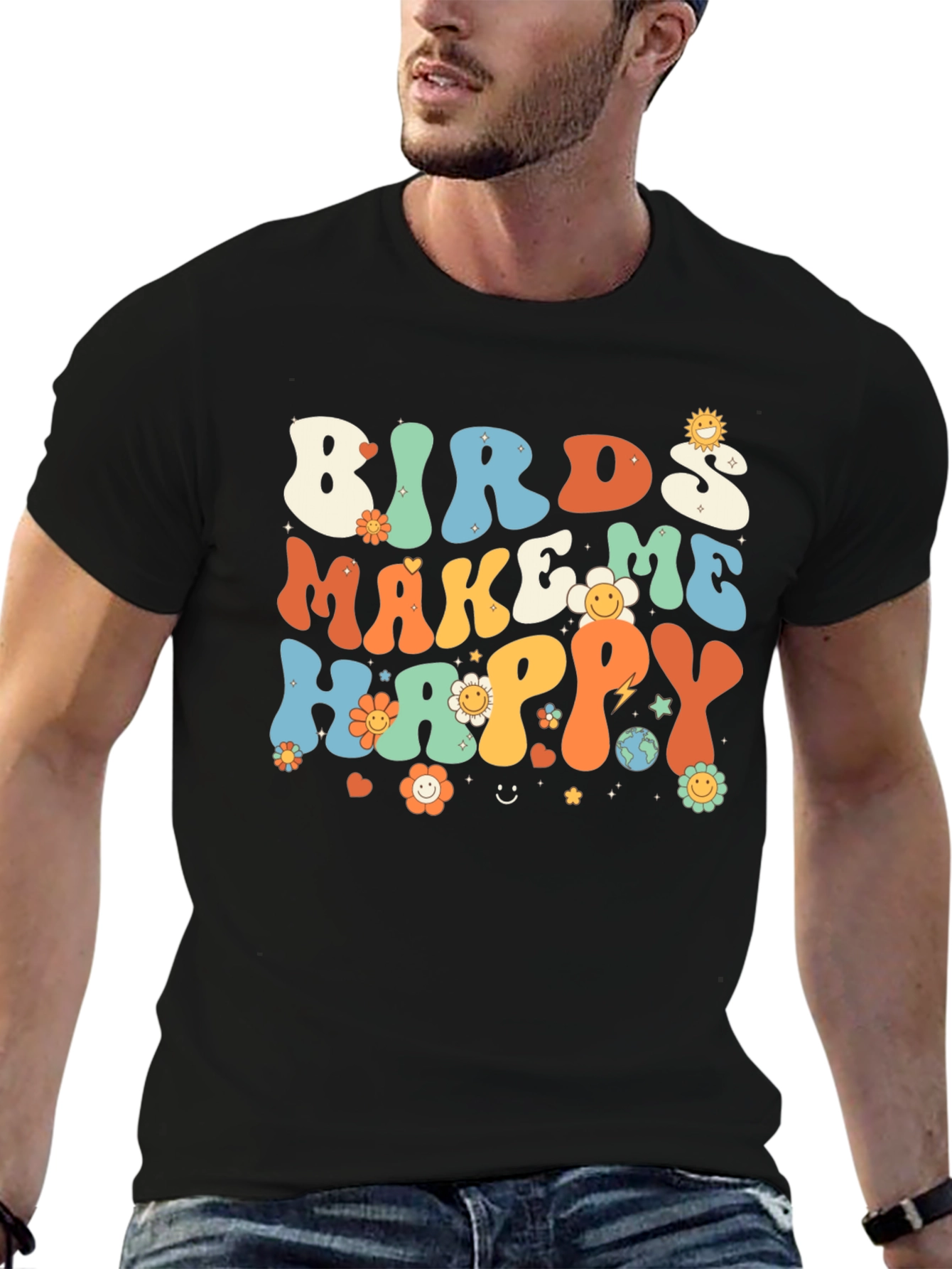 Birds Make Me Happy Graphic Tee
