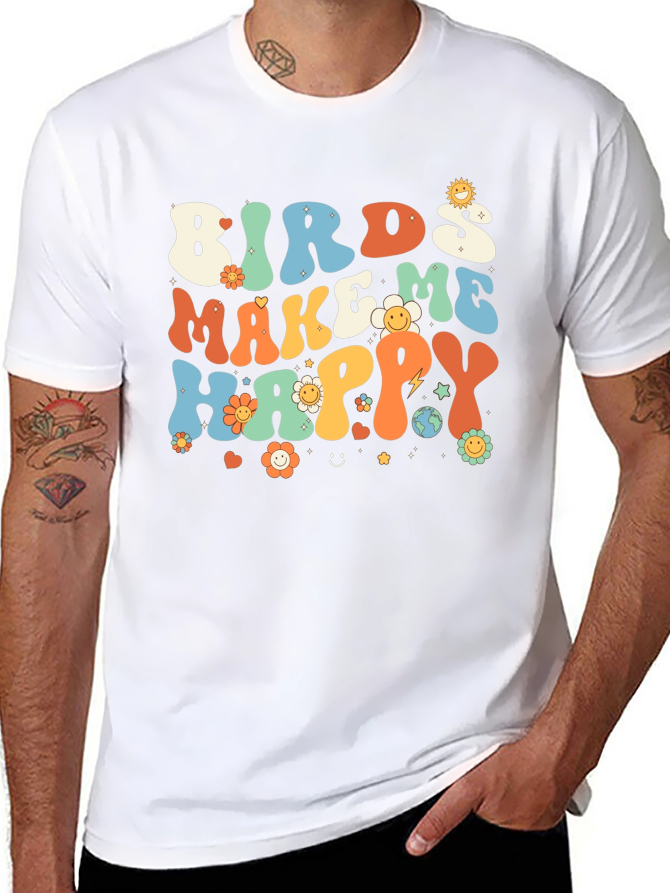 Birds Make Me Happy Graphic Tee