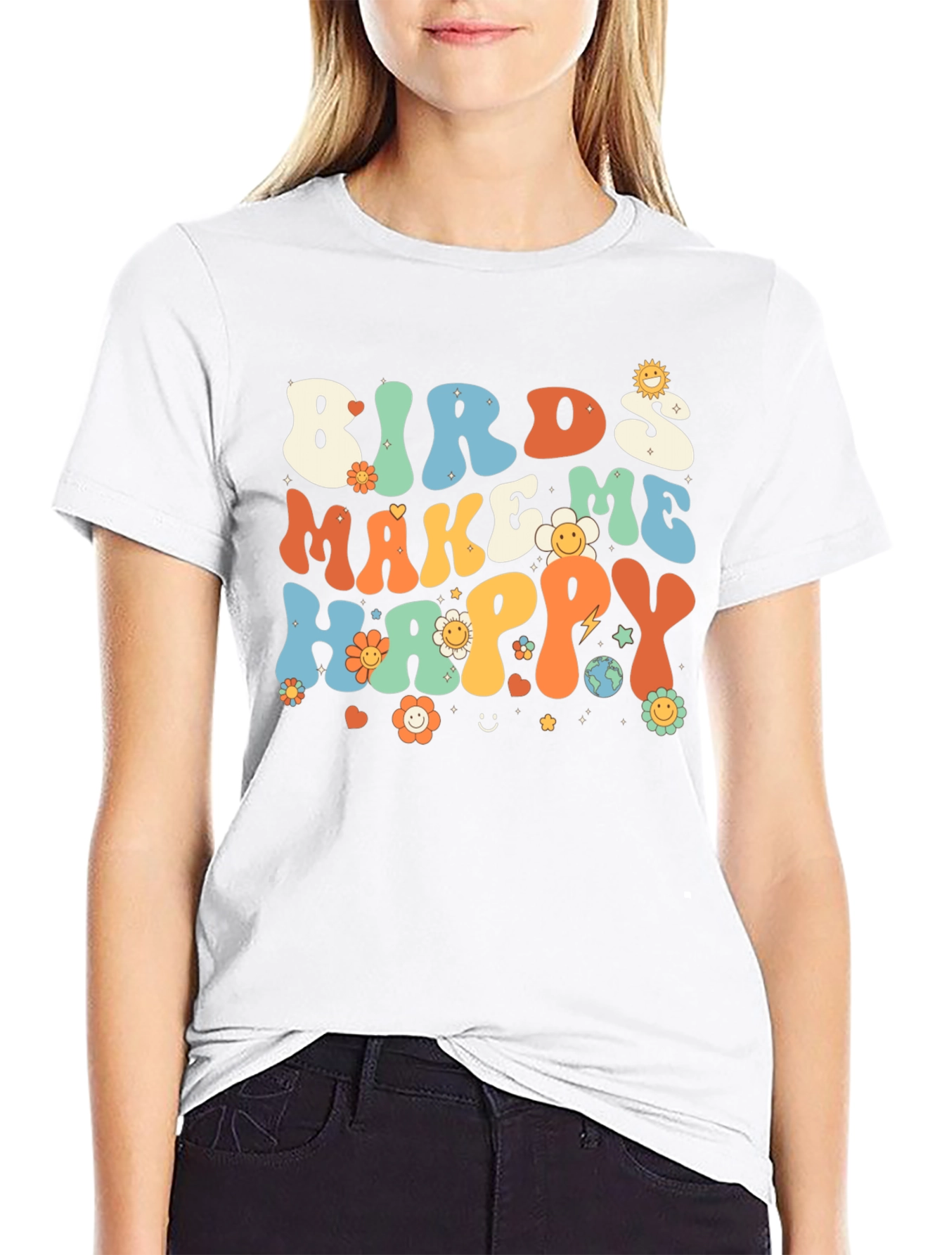 Birds Make Me Happy Graphic Tee