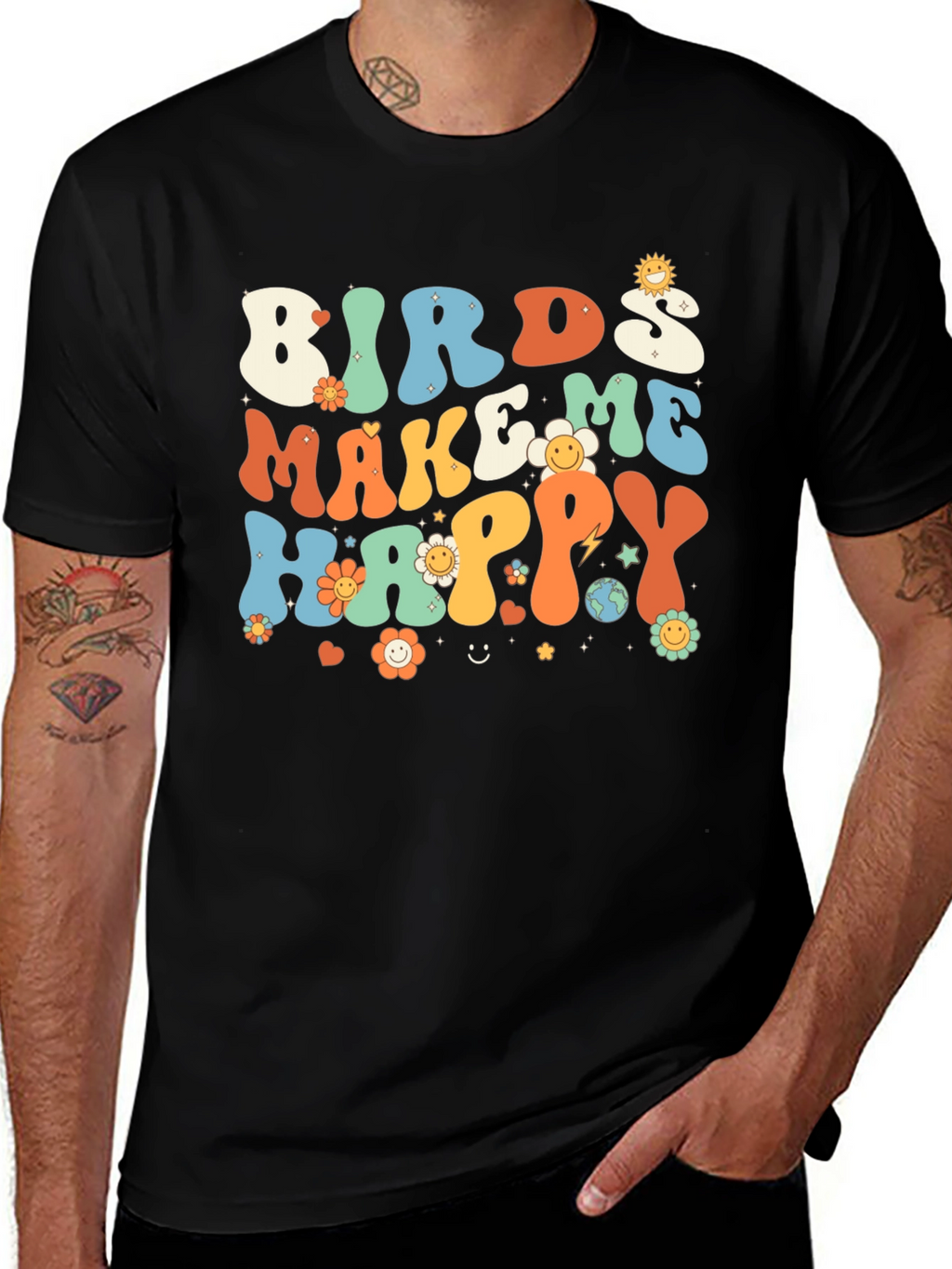 Birds Make Me Happy Graphic Tee