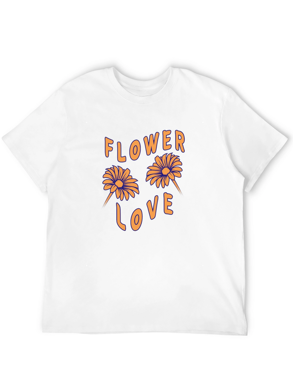 Flower Love Graphic Tee - Retro Style