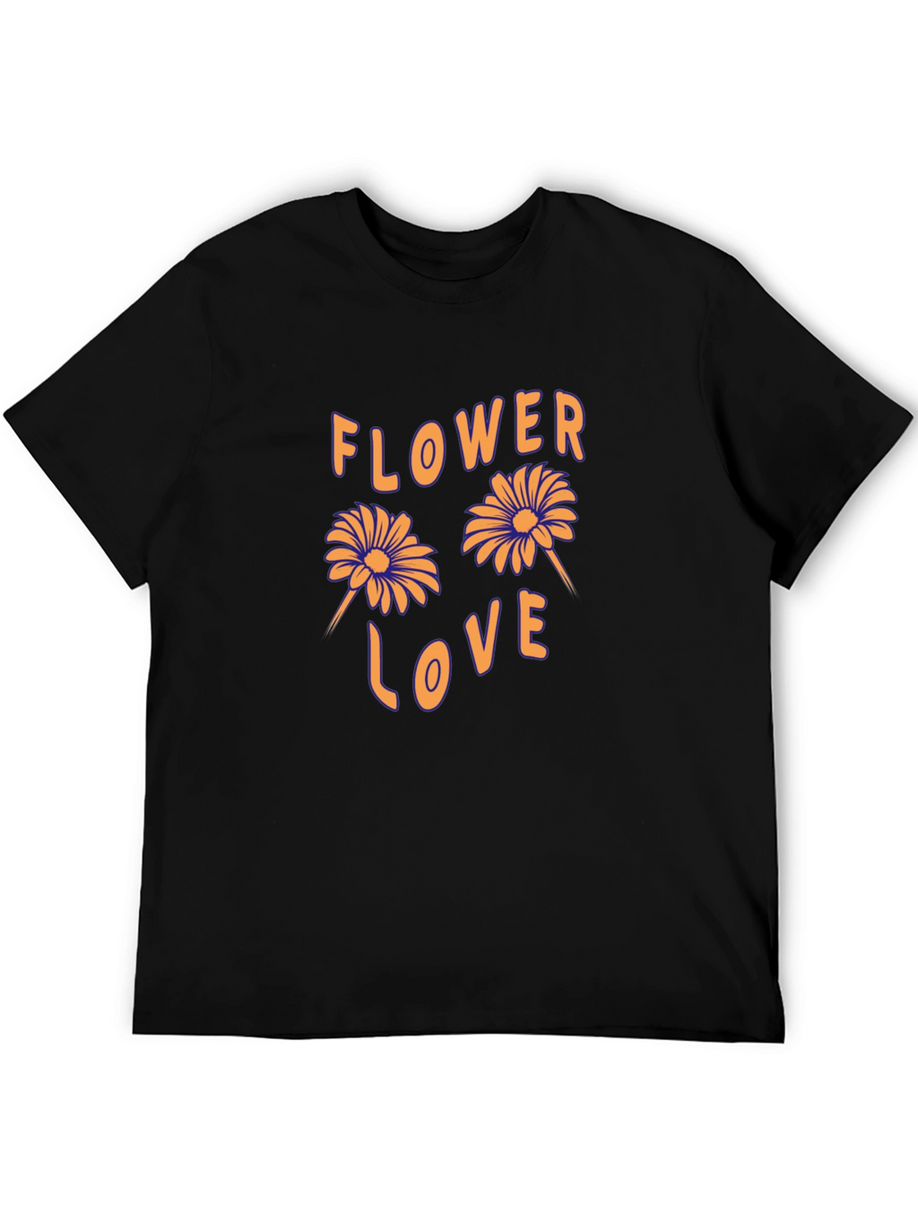 Flower Love Graphic Tee - Retro Style