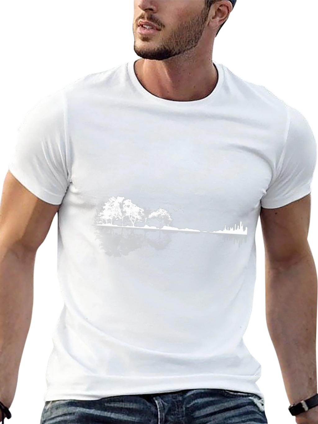 Nature Meets City Guitar T-Shirt
