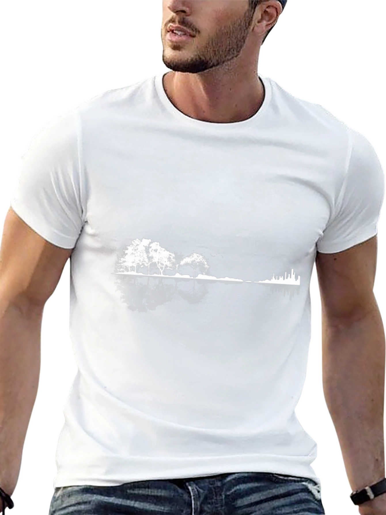 Nature Meets City Guitar T-Shirt