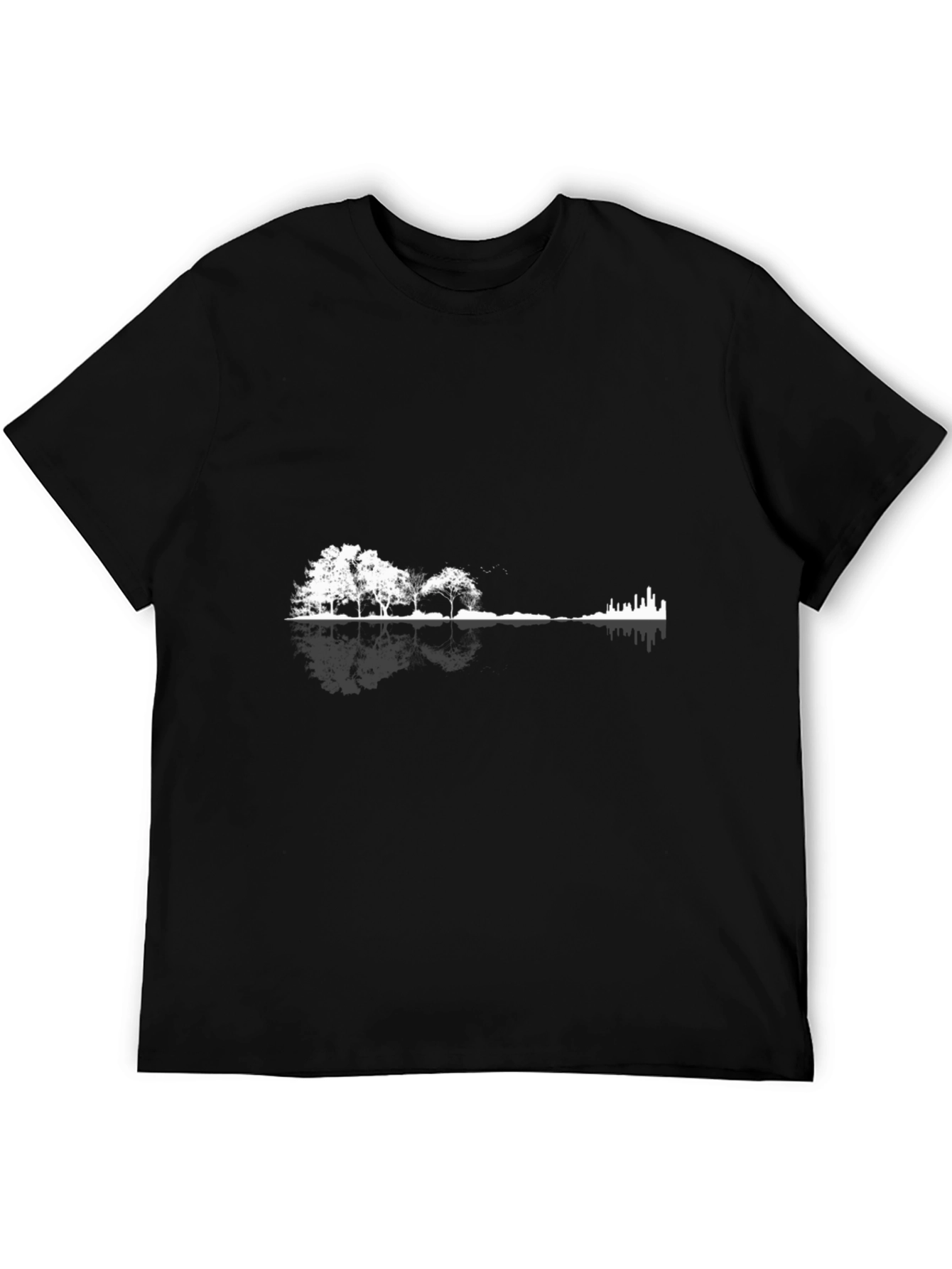 Nature Meets City Guitar T-Shirt