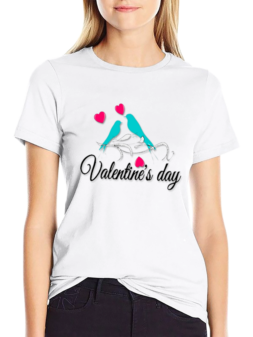 Valentines Day Birds Graphic Tee