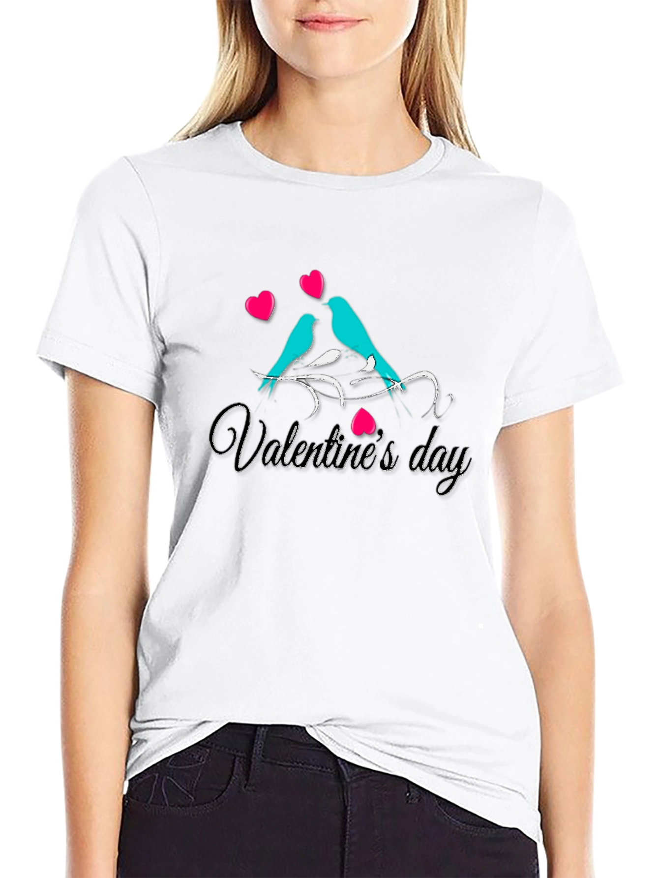 Valentines Day Birds Graphic Tee
