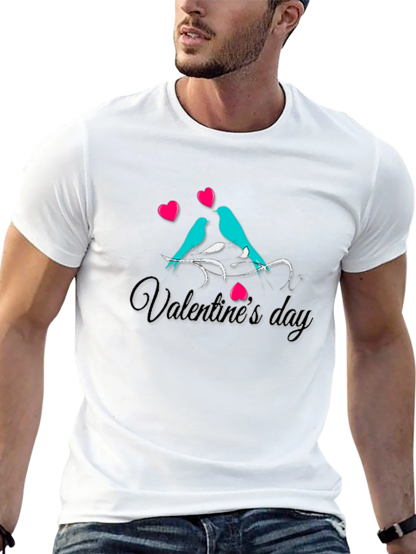 Valentines Day Birds Graphic Tee