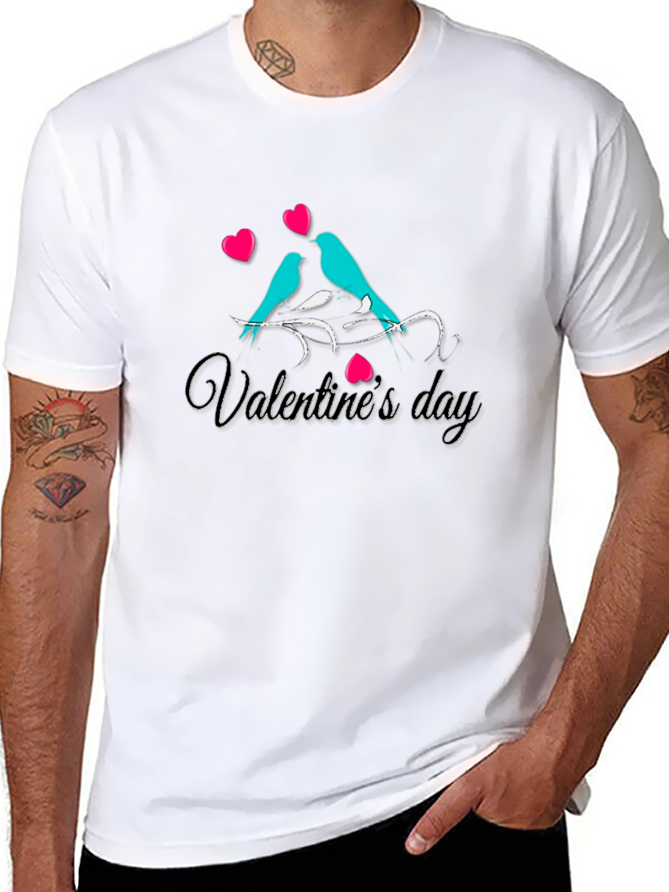 Valentines Day Birds Graphic Tee
