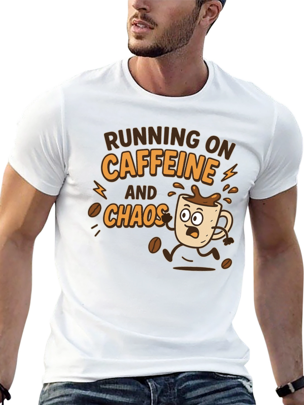 Running on Caffeine and Chaos Graphic Tee