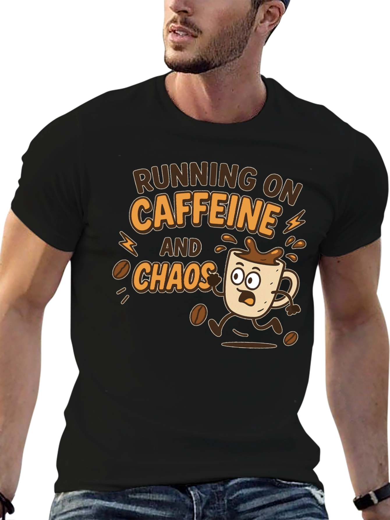 Running on Caffeine and Chaos Graphic Tee