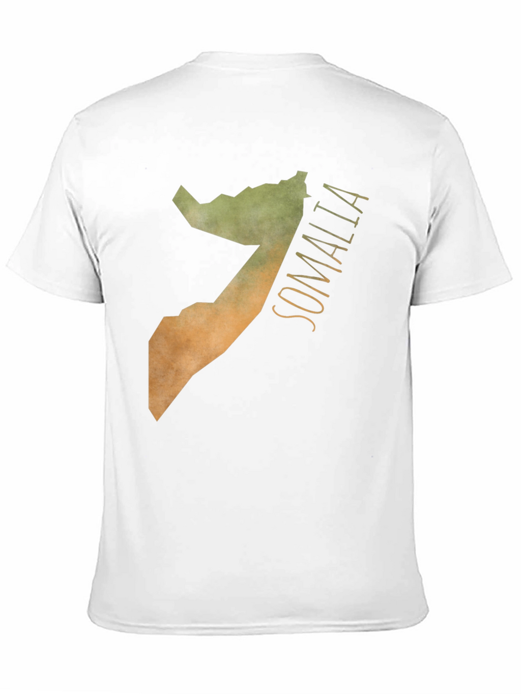 Somalia Map Graphic Print Black T-Shirt