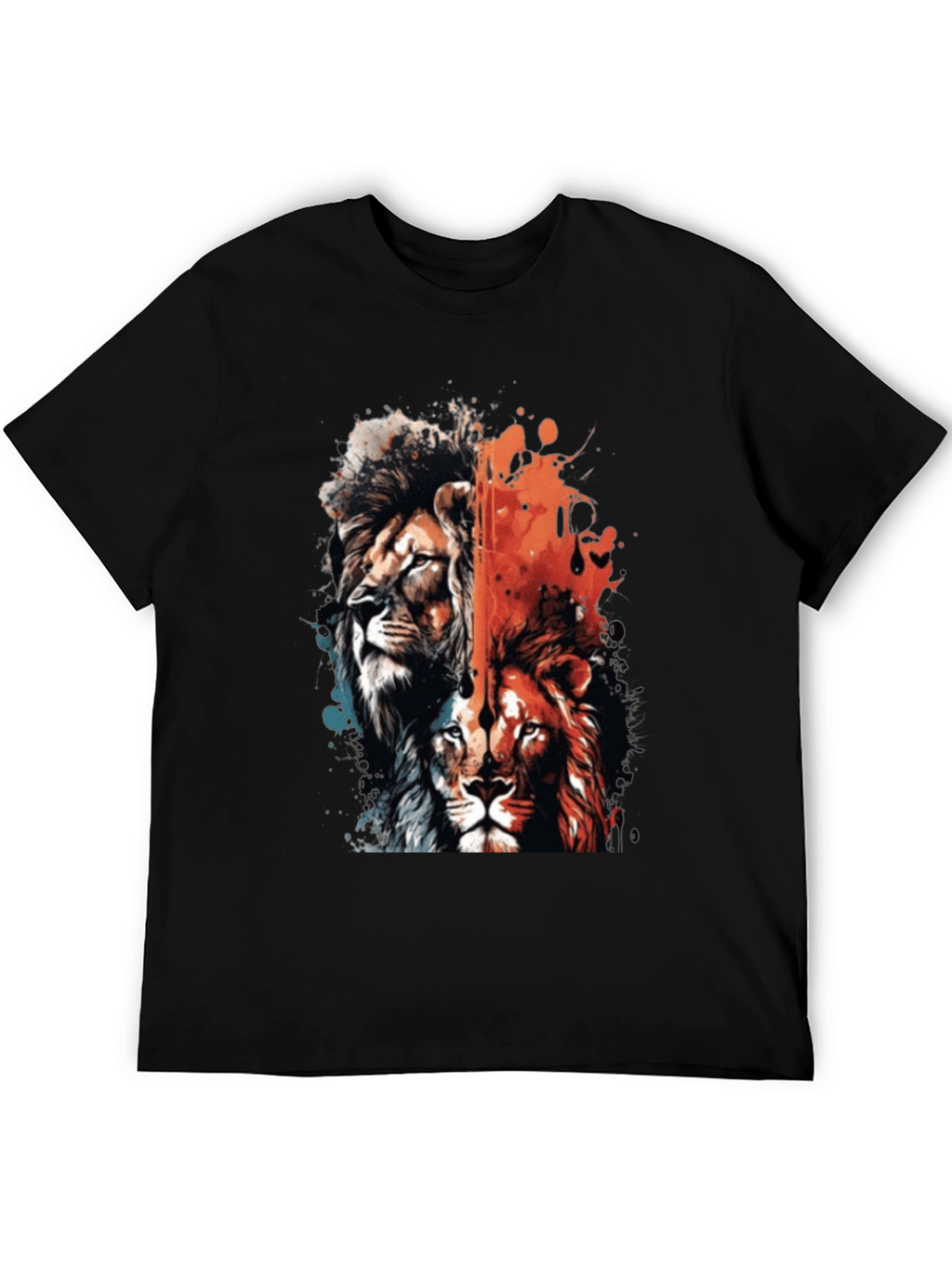 Lion Duo Graphic Tee - Bold Statement Shirt