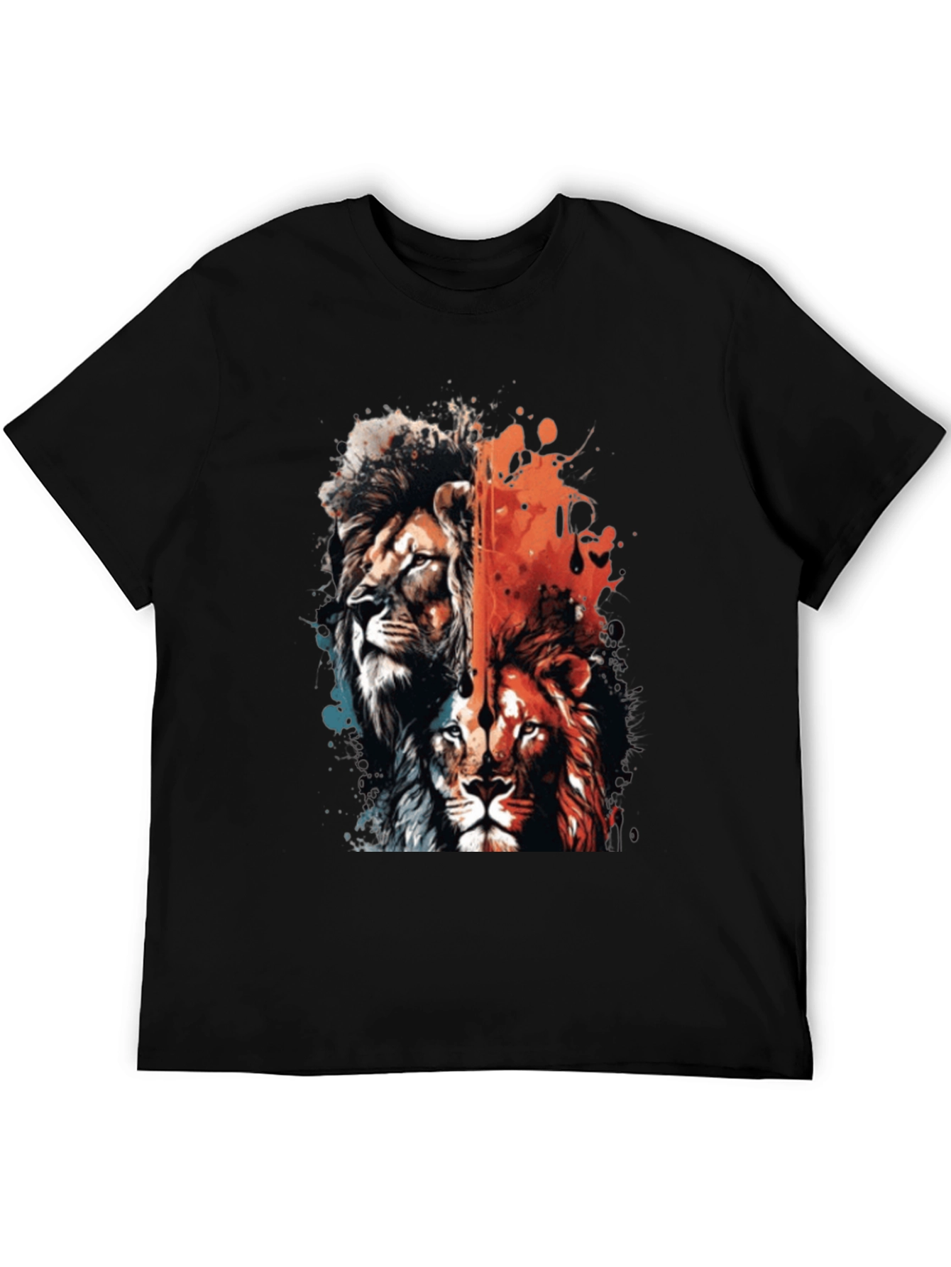 Lion Duo Graphic Tee - Bold Statement Shirt