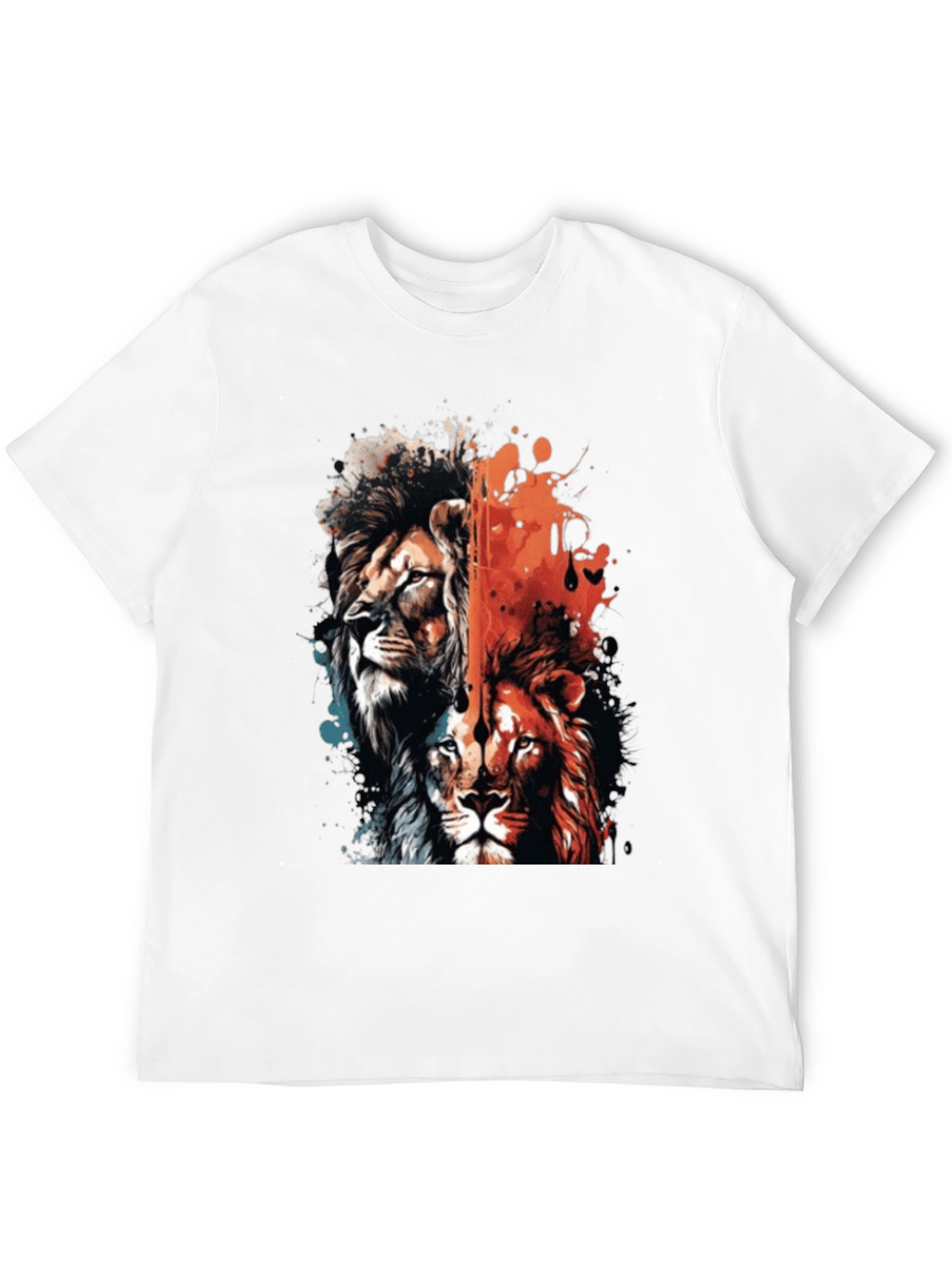 Lion Duo Graphic Tee - Bold Statement Shirt