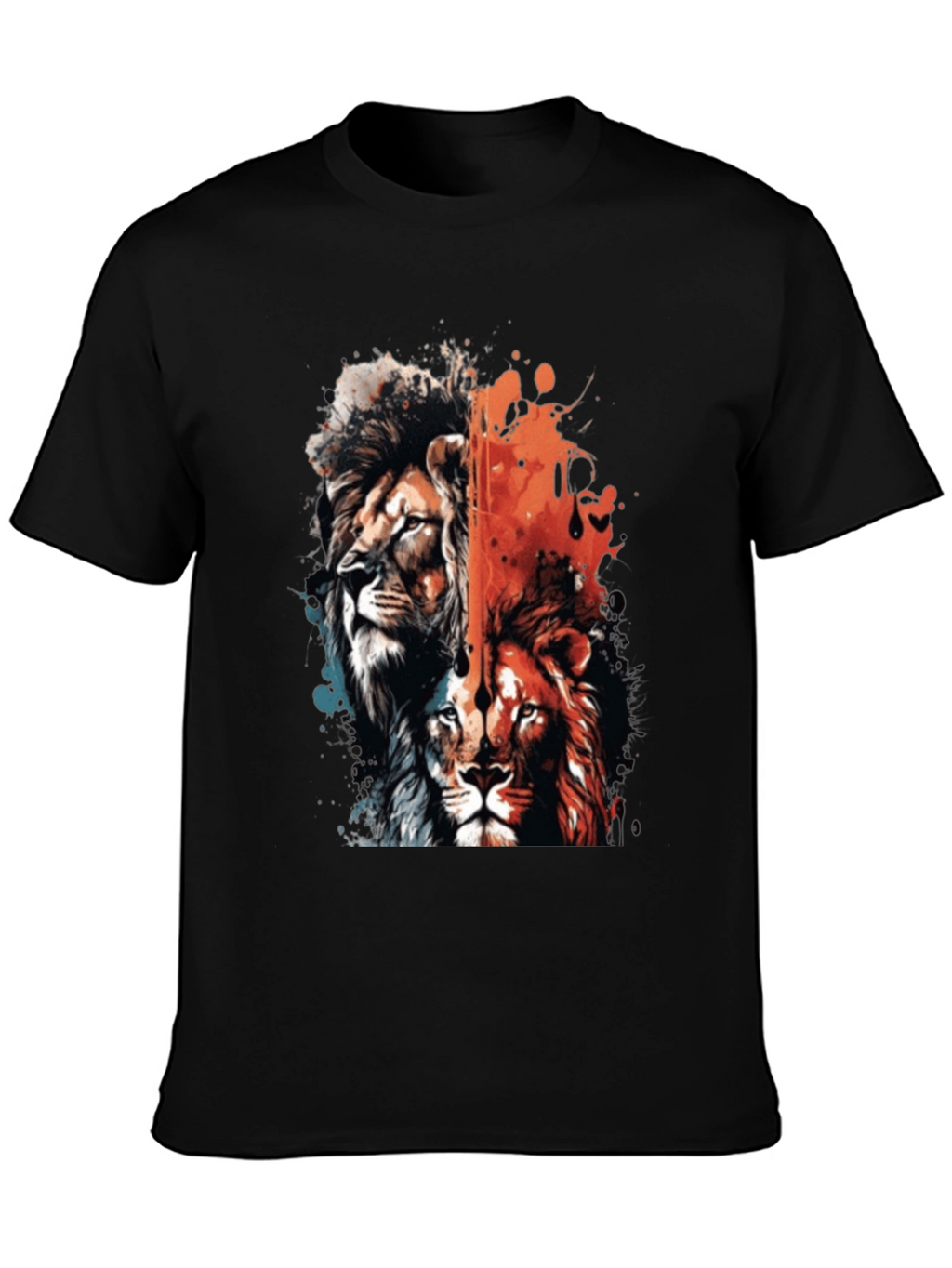 Lion Duo Graphic Tee - Bold Statement Shirt