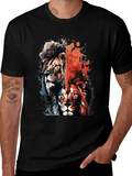 Lion Duo Graphic Tee - Bold Statement Shirt