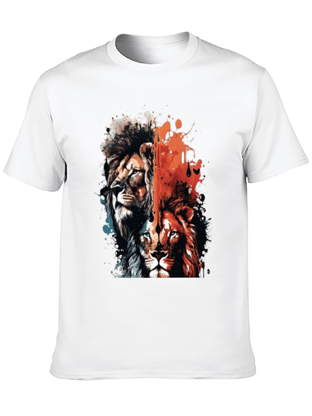 Lion Duo Graphic Tee - Bold Statement Shirt