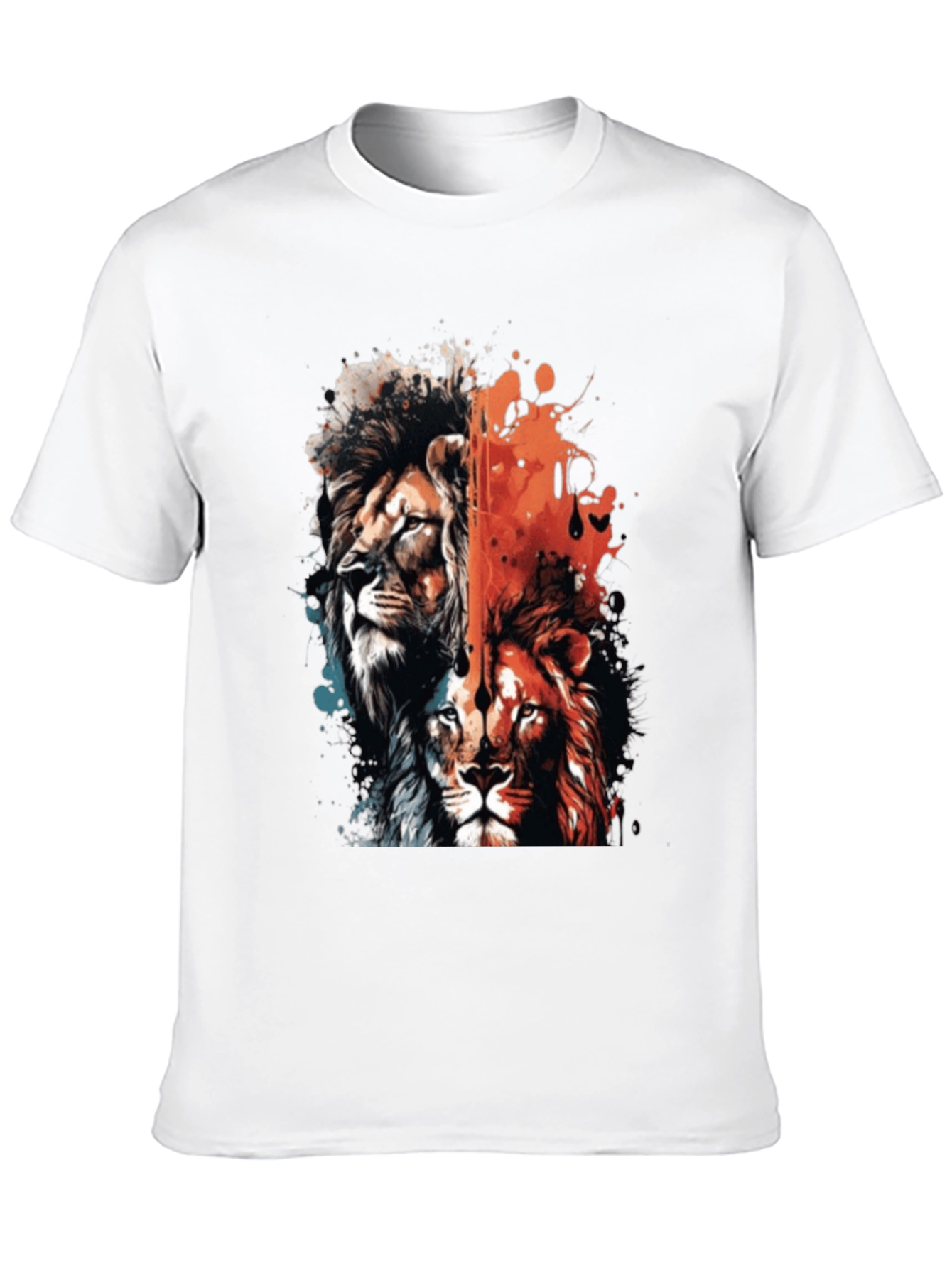 Lion Duo Graphic Tee - Bold Statement Shirt