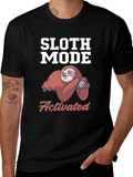 Sloth Mode Activated T-Shirt - Funny Lazy Sloth Tee