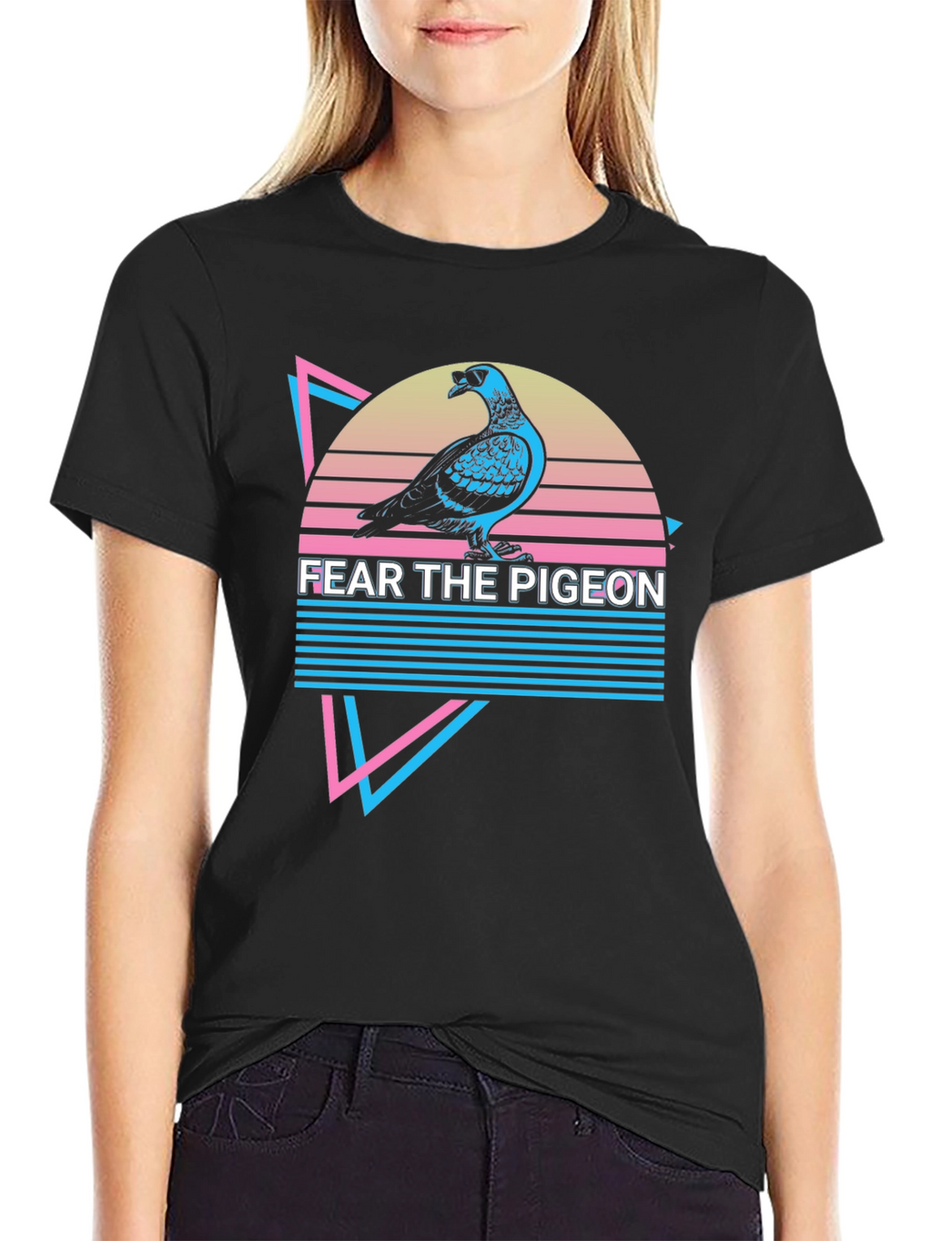 Fear the Pigeon T-Shirt - Retro Style