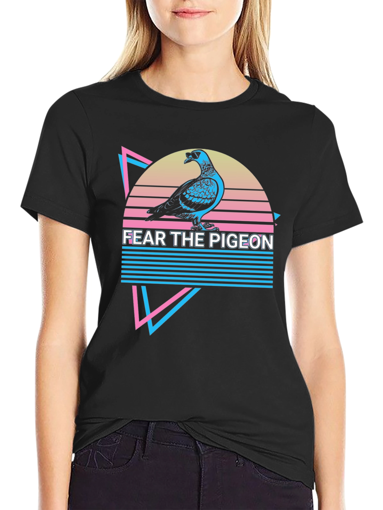 Fear the Pigeon T-Shirt - Retro Style