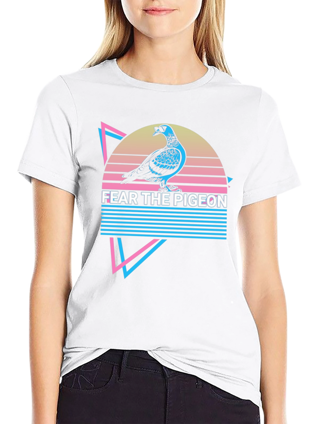 Fear the Pigeon T-Shirt - Retro Style