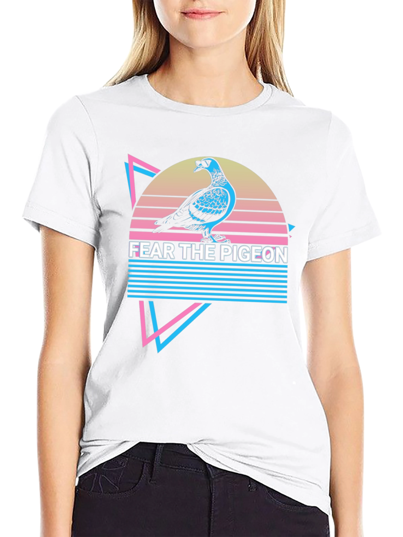 Fear the Pigeon T-Shirt - Retro Style