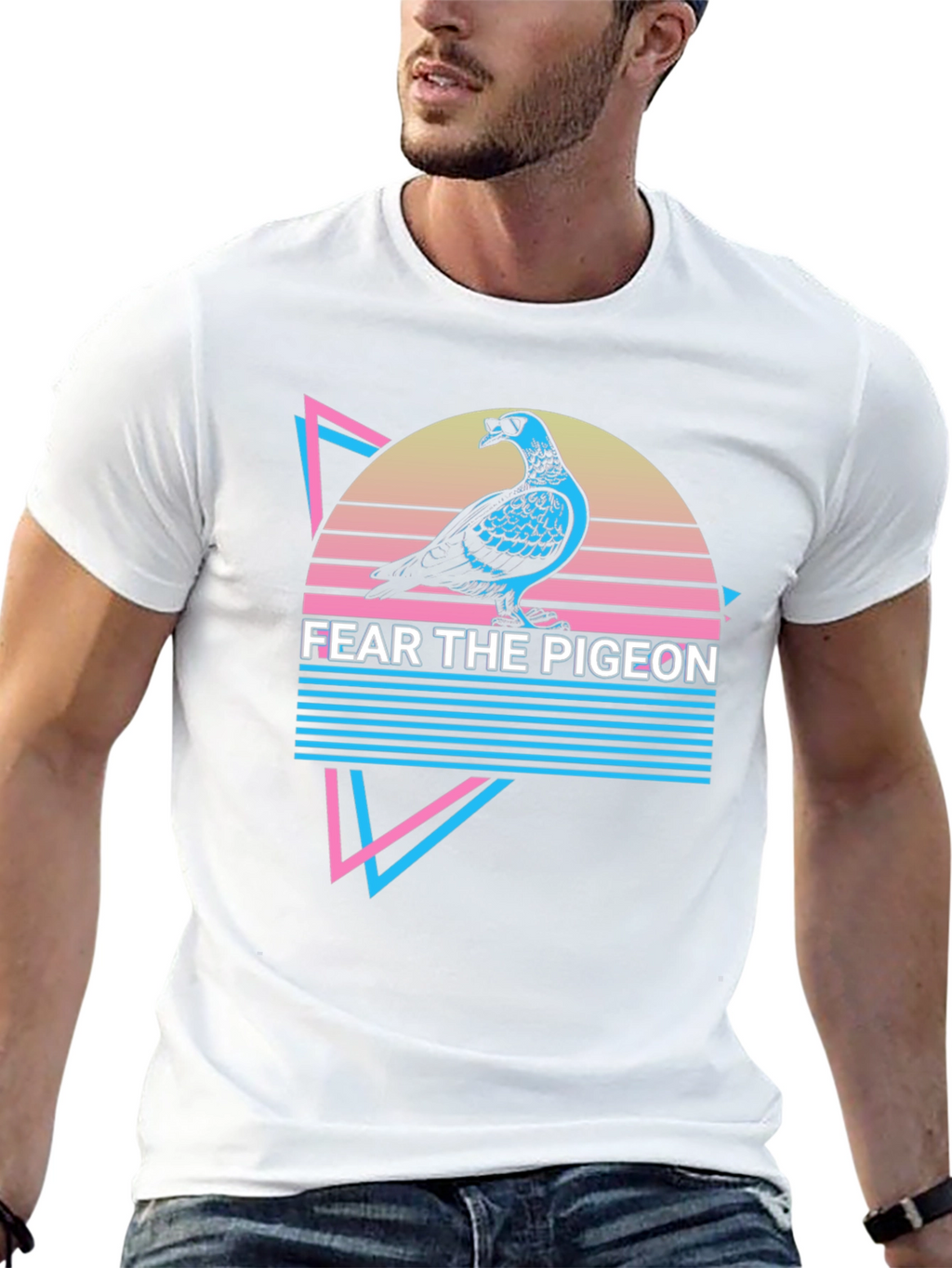 Fear the Pigeon T-Shirt - Retro Style