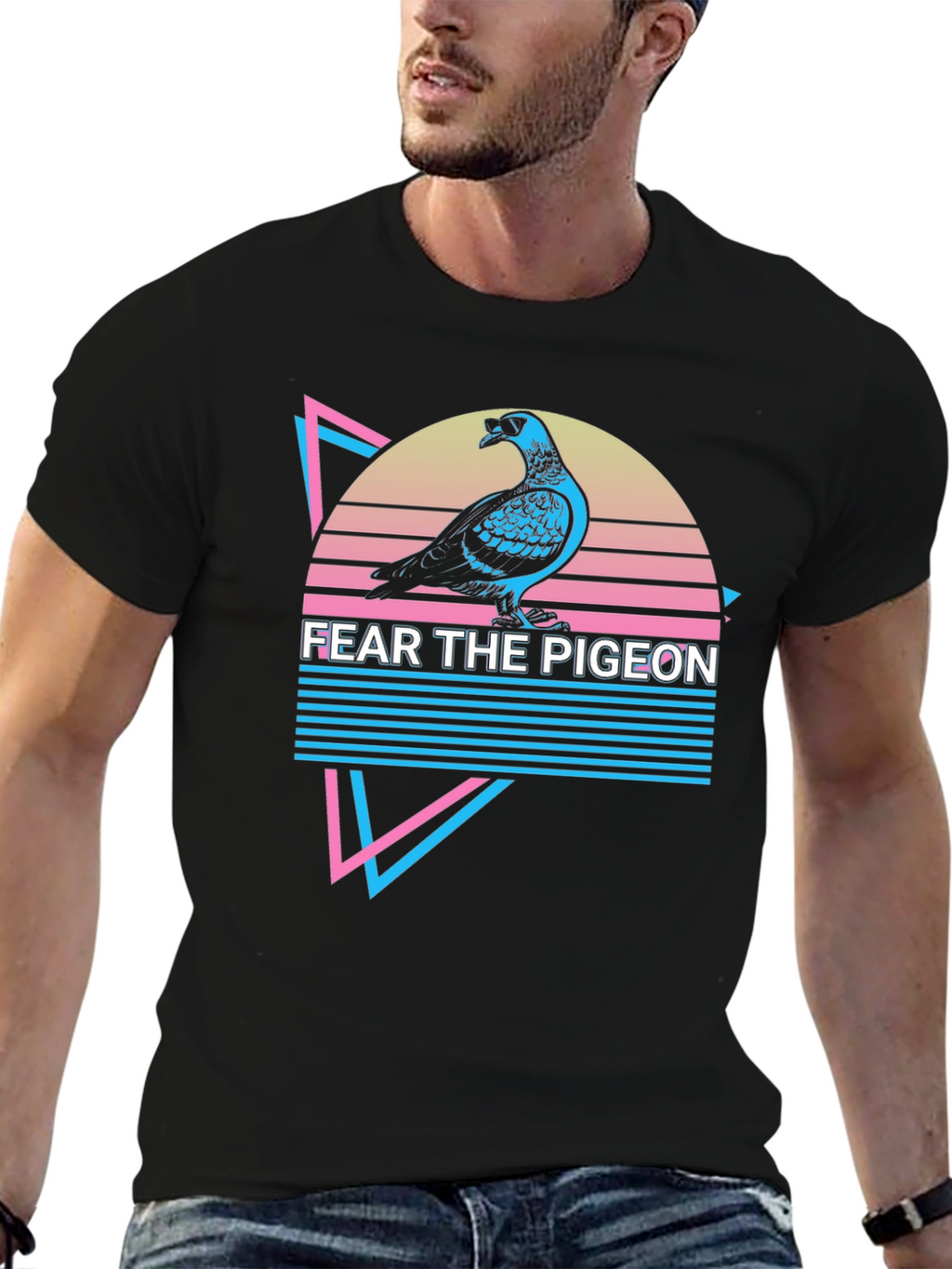 Fear the Pigeon T-Shirt - Retro Style