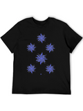 Snowflake Print Black T-Shirt