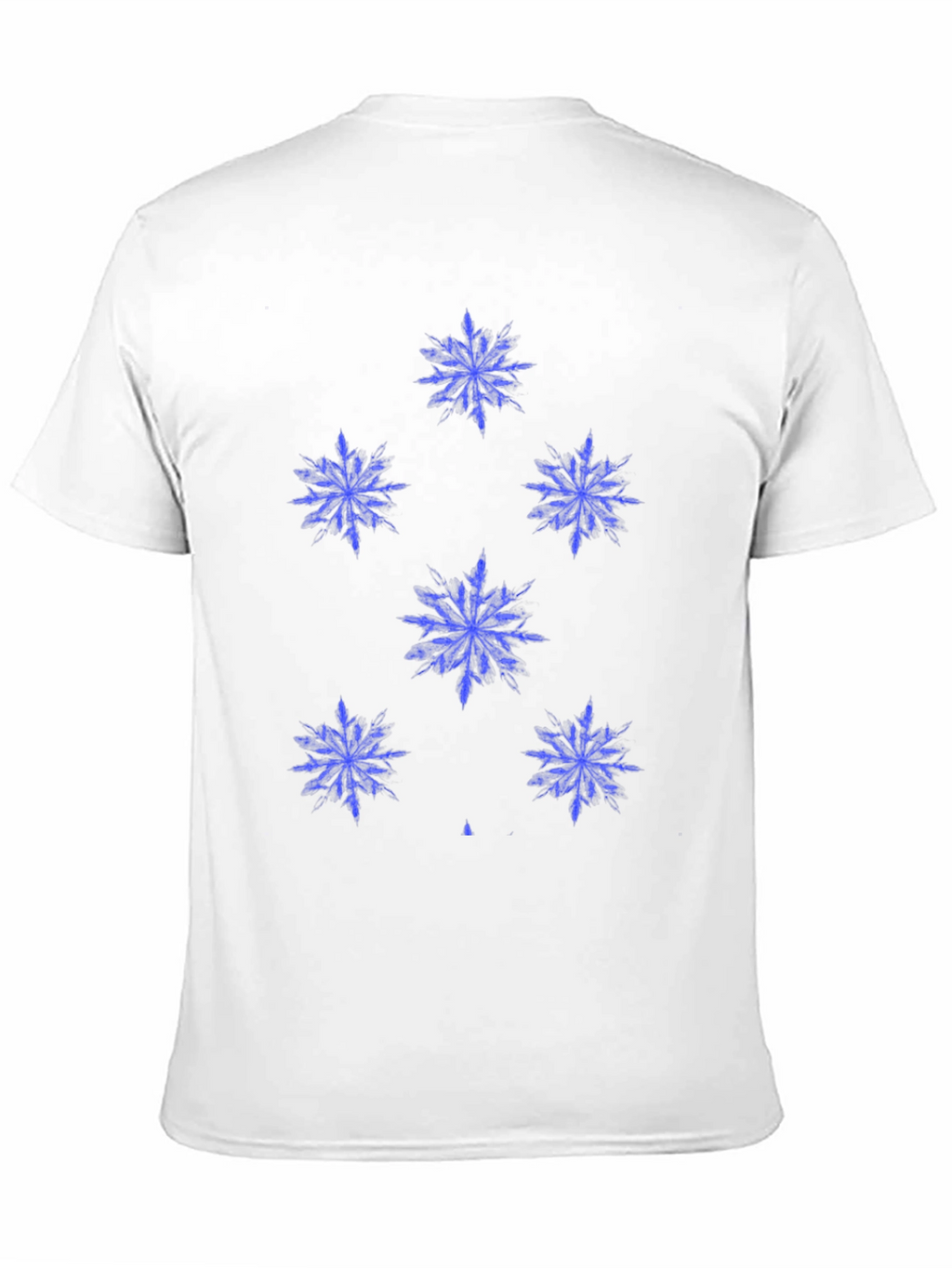 Snowflake Print Black T-Shirt