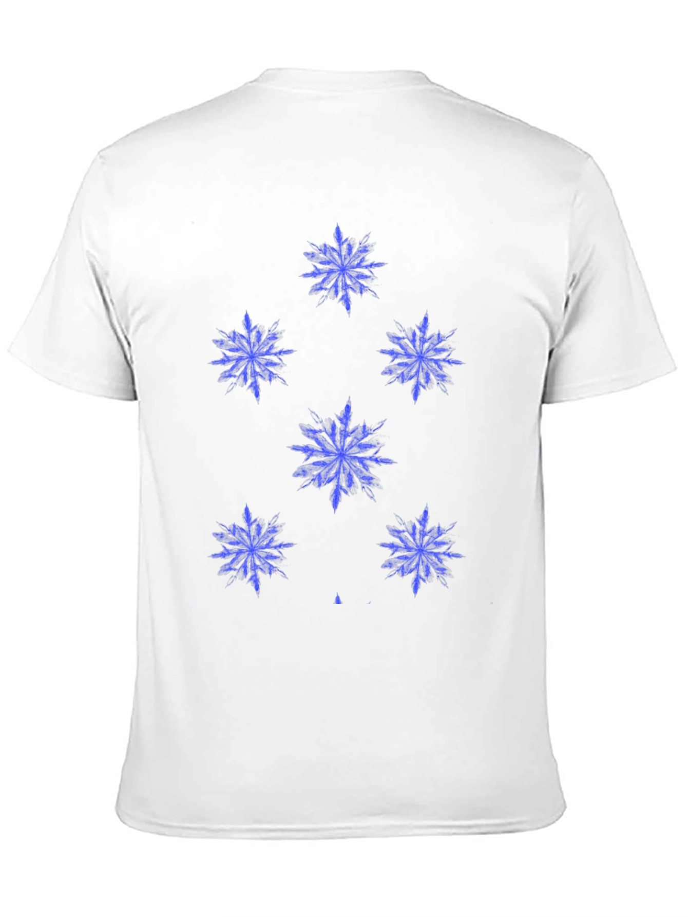 Snowflake Print Black T-Shirt
