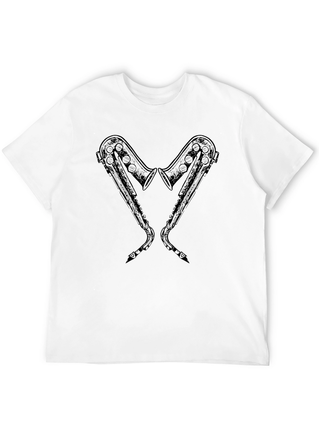 Saxophone Heart T-Shirt - Music Lover Tee