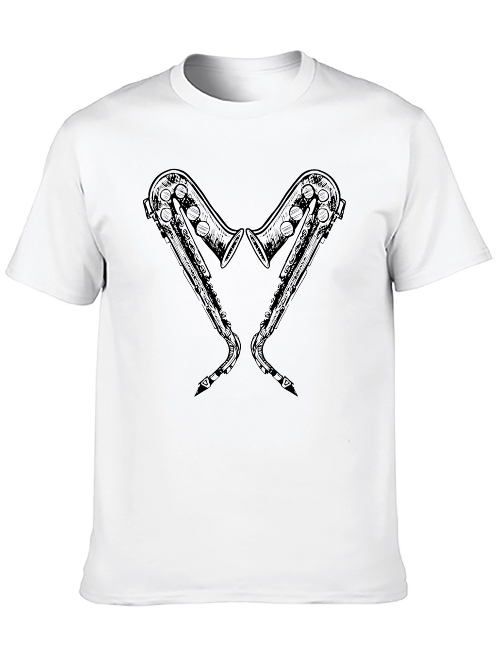 Saxophone Heart T-Shirt - Music Lover Tee