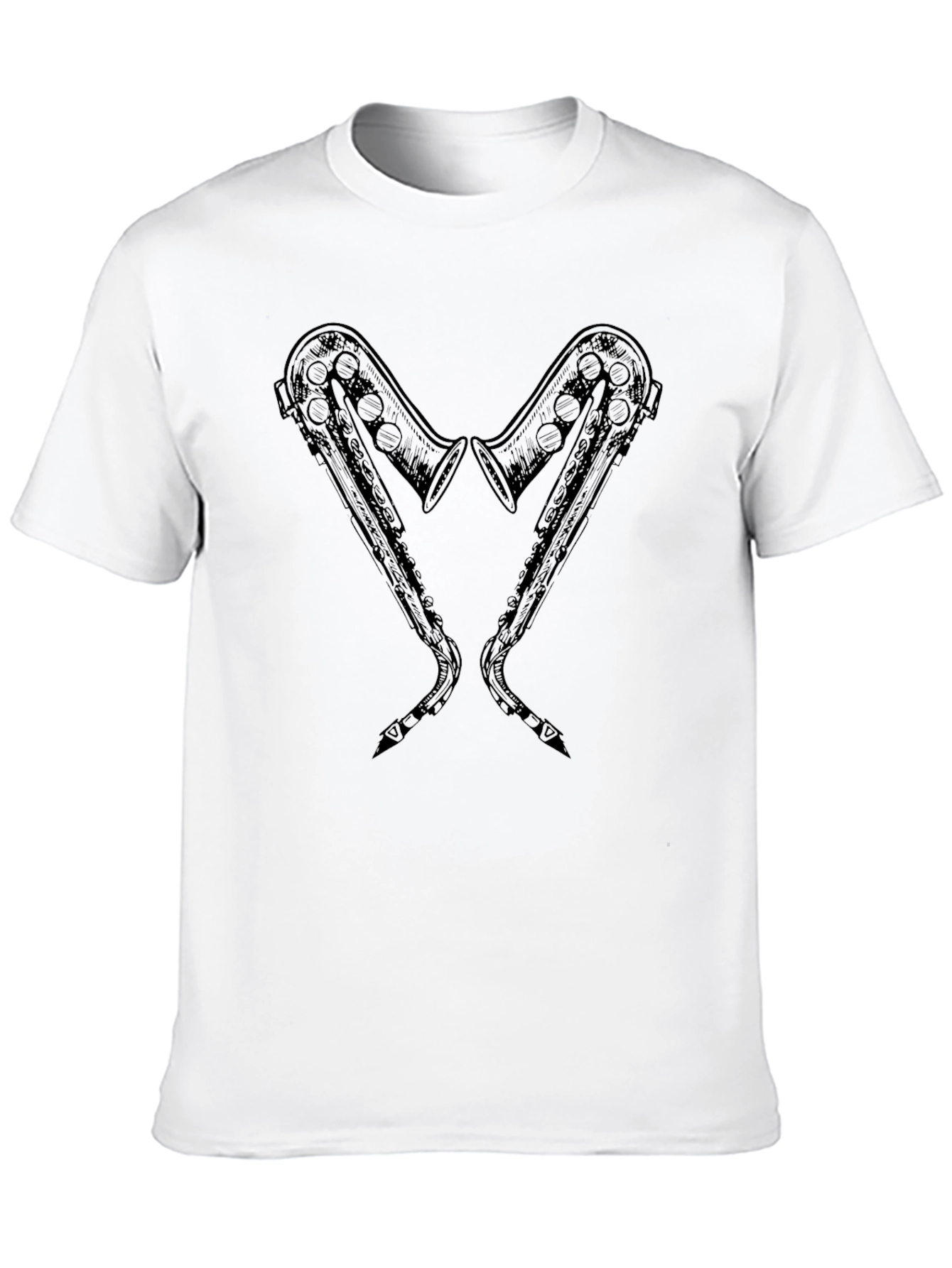 Saxophone Heart T-Shirt - Music Lover Tee