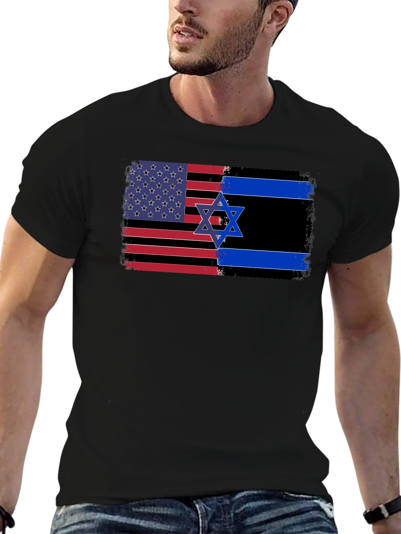 USA Israel Flag Graphic Tee