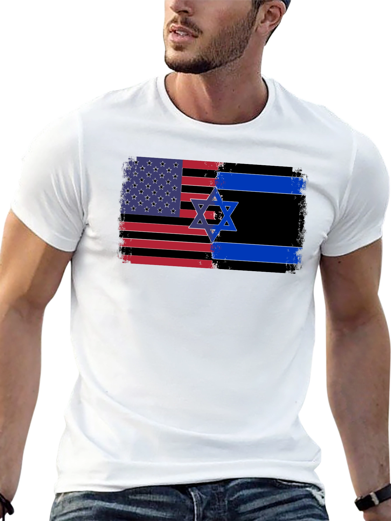USA Israel Flag Graphic Tee