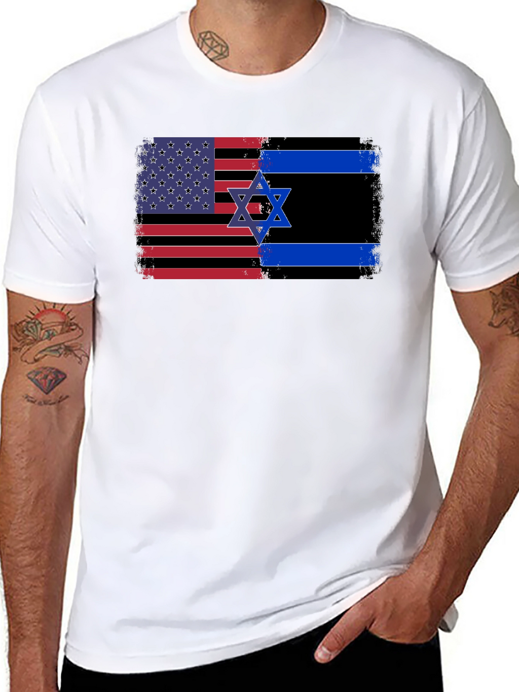 USA Israel Flag Graphic Tee