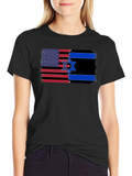 USA Israel Flag Graphic Tee