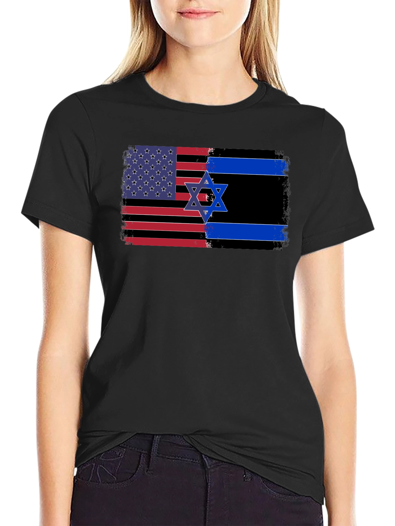 USA Israel Flag Graphic Tee