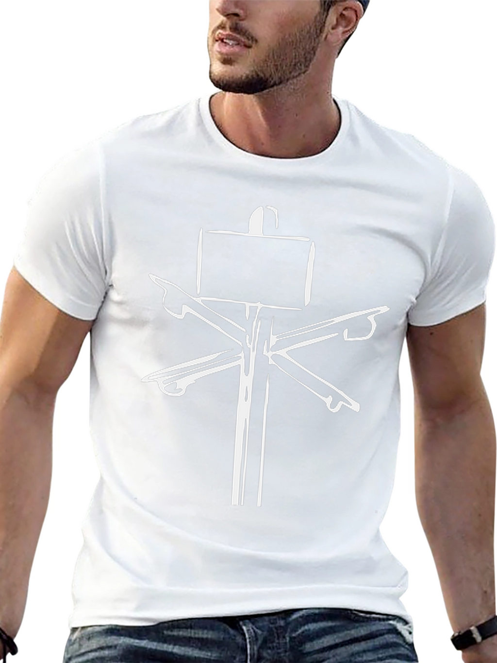 Unique Symbol Graphic Black T-Shirt