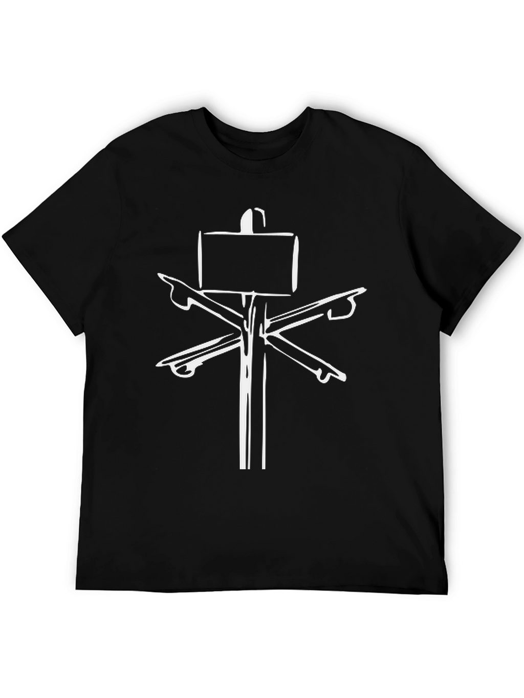 Unique Symbol Graphic Black T-Shirt