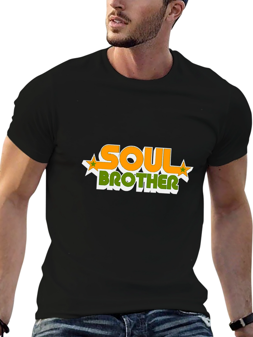 Soul Brother Graphic T-Shirt - Black Cotton Tee