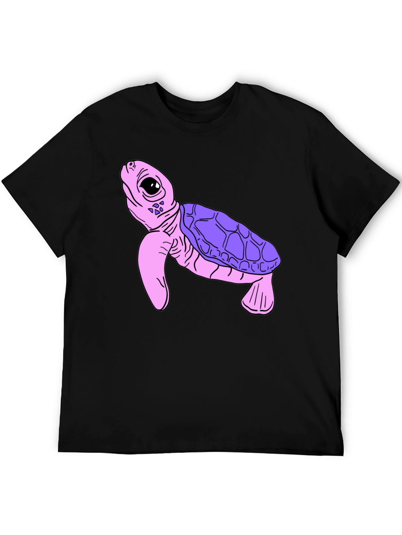 Turtle Graphic T-Shirt - Black
