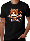 Karate Cat T-Shirt - Black
