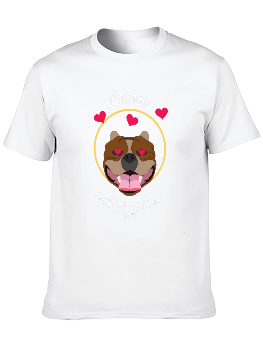 Lovers Not Fighters Pitbull T-Shirt